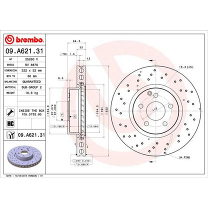 Disco delantero hiperventilado