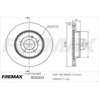 Disco de freno trasero bilateral ventilado · 0004231812