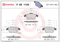 BALATAS DELANTERAS CERAMICA AUDI A4 8K2 1.8 2.0 TFSI A5 8T3 8TA 8F7 = 8K0698151F = D1375 = 24706