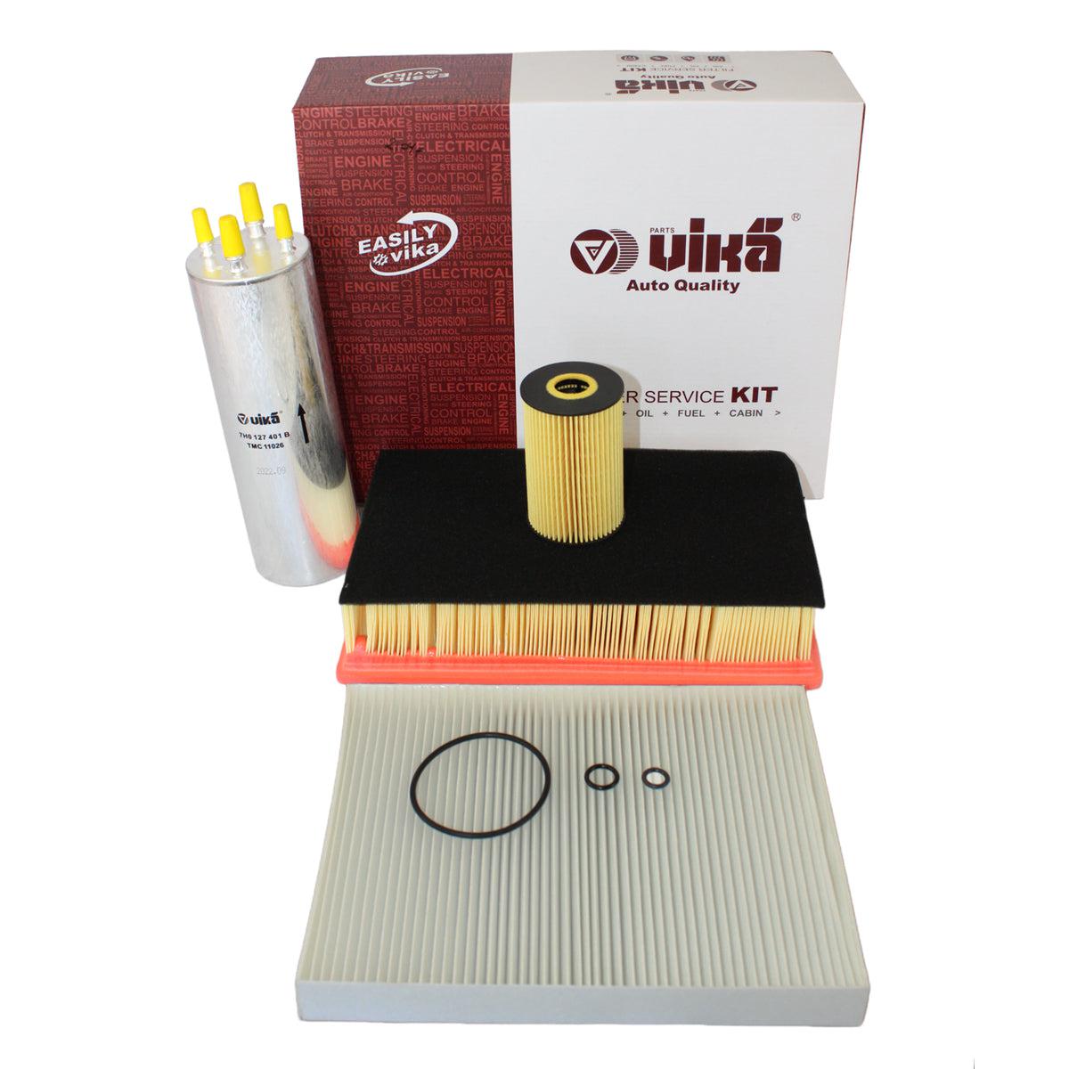 Kit 4 filtros aire aceite cabina combustible