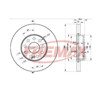 Disco de freno delantero bilateral ventilado · 1K0615301