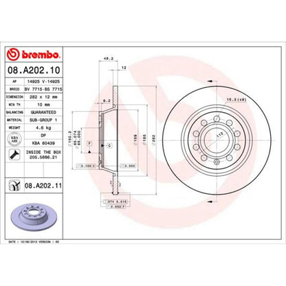 Disco de freno trasero ventilado