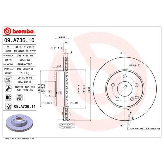 Disco de freno delantero bilateral ventilado · 2044210012