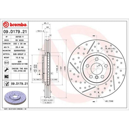 Disco de freno delantero bilateral hiperventilado