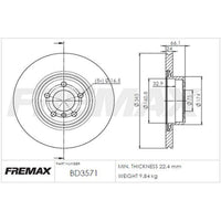 Disco de freno trasero ventilado · 34206797605