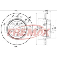 Disco de freno trasero bilateral ventilado · 34213332217