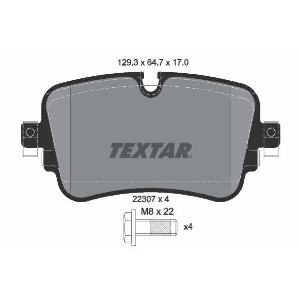 Balatas de freno traseras · 4M0698451