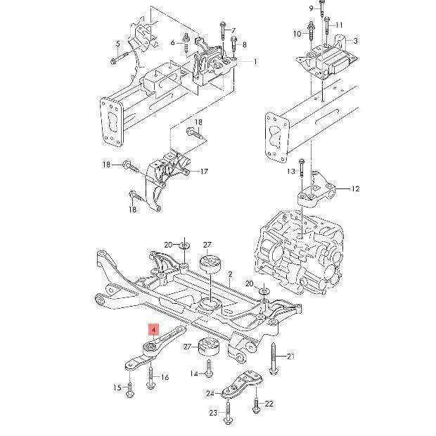 Soporte de motor posterior · 5Q0199855