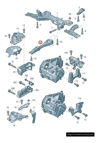 Soporte de motor trasero