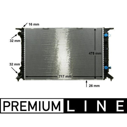 Radiador de agua 8K0121251T