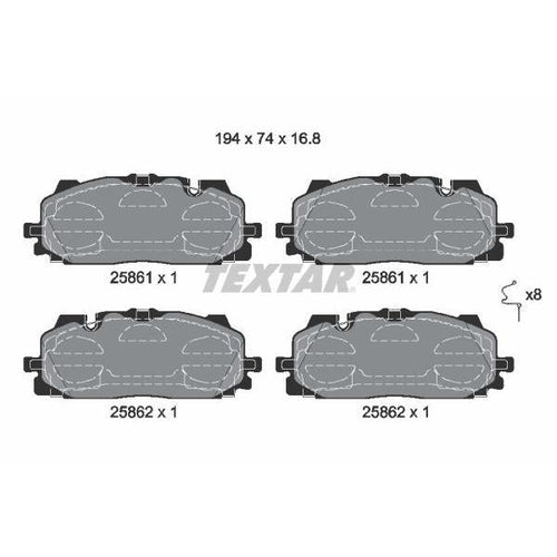 Balatas de freno delanteras · 8W0698151