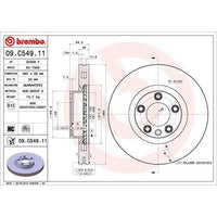 Disco de freno delantero izquierdo ventilado · 95835140301