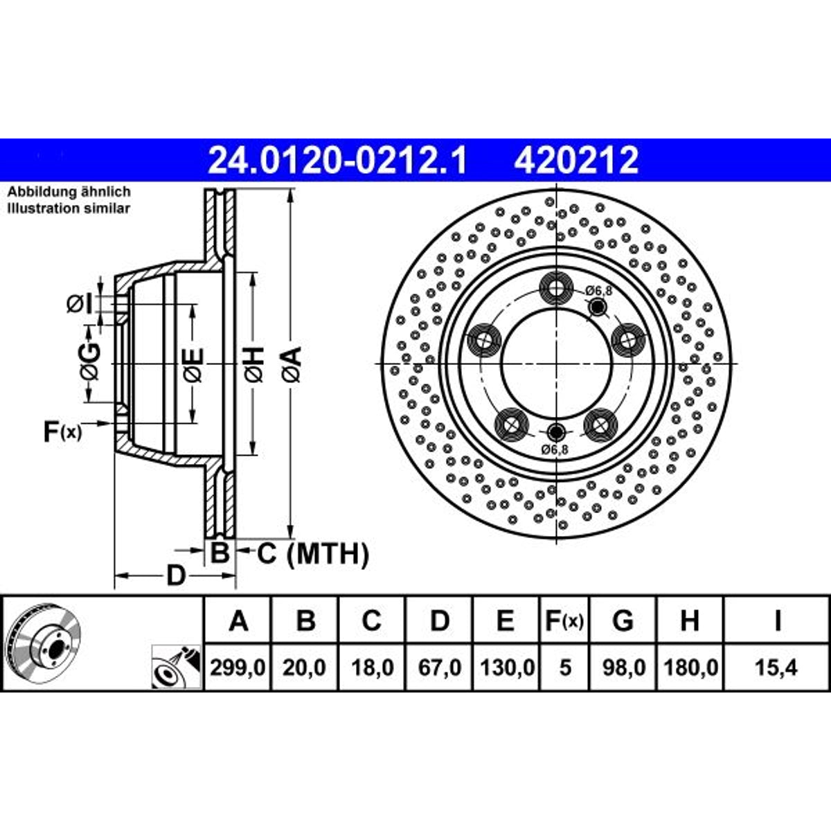 Disco de freno trasero bilateral hiperventilado