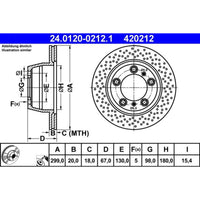 Disco de freno trasero bilateral hiperventilado · 98735240101