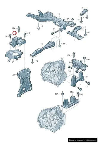 Soporte de motor derecho