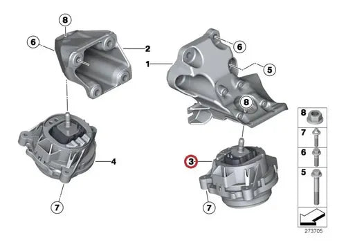 Soporte de motor izquierdo