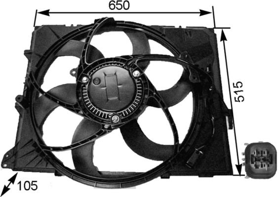 MOTOVENTILADOR ELECTRICO DE MOTOR 400W BMW SERIE 3 E90 325 330 SERIE E81 E87 120 125 130 Z4 17427523259