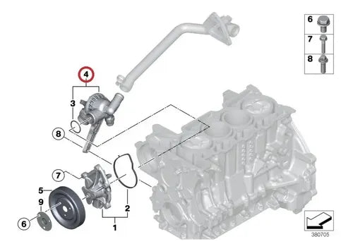 Termostato de motor con caja