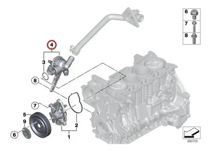 Termostato de motor con caja