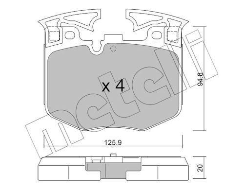 BALATA DELANTERA CON CONTRA PESO BMW 330 430 G20 G22 2018-.. X3 G01 X4 G02 2017-.. X5 G05 2018-..TOYOTA SUPRA 3.0 GR 2019-.. 34116888458 34116889570 34116888457 34116880735 34116880734 34116874430